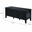 Pemberly Row 51 in Solid Wood Transitional Storage Bench Trunk in Black