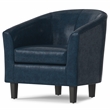 Pemberly Row 30 in Tub Chair in Faux Distressed Dark Blue Leather