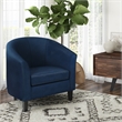 Pemberly Row 30 in Tub Chair in Faux Distressed Dark Blue Leather