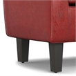 Pemberly Row 30 in Chair in Red Faux Leather with Wood Frame