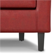 Pemberly Row 30 in Chair in Red Faux Leather with Wood Frame
