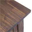 Pemberly Row Narrow Side Table Solid Acacia Wood in Distressed Charcoal Brown
