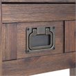Pemberly Row Narrow Side Table Solid Acacia Wood in Distressed Charcoal Brown