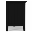 Pemberly Row Low Cabinet with Glass Doors in Black Solid Pine Wood