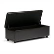 Pemberly Row 48 in Storage Ottoman in Coffee Brown Vegan Leather