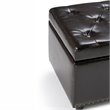 Pemberly Row 48 in Storage Ottoman in Coffee Brown Vegan Leather