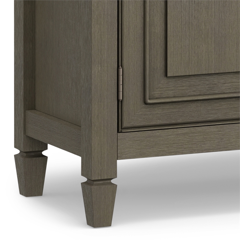 Pemberly Row 40 in Wood Entryway Storage Cabinet in Farmhouse Gray