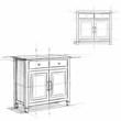 Pemberly Row 40 in Wood Entryway Storage Cabinet in Farmhouse Gray