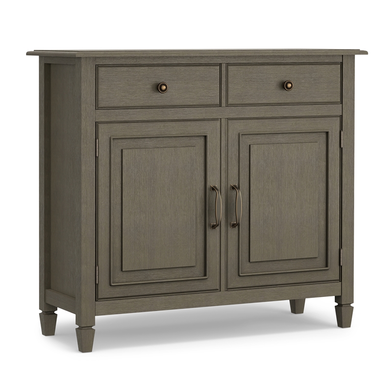 Pemberly Row 40 in Wood Entryway Storage Cabinet in Farmhouse Gray