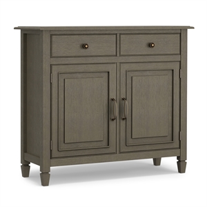 Pemberly Row 40 in Wood Entryway Storage Cabinet in Farmhouse Gray