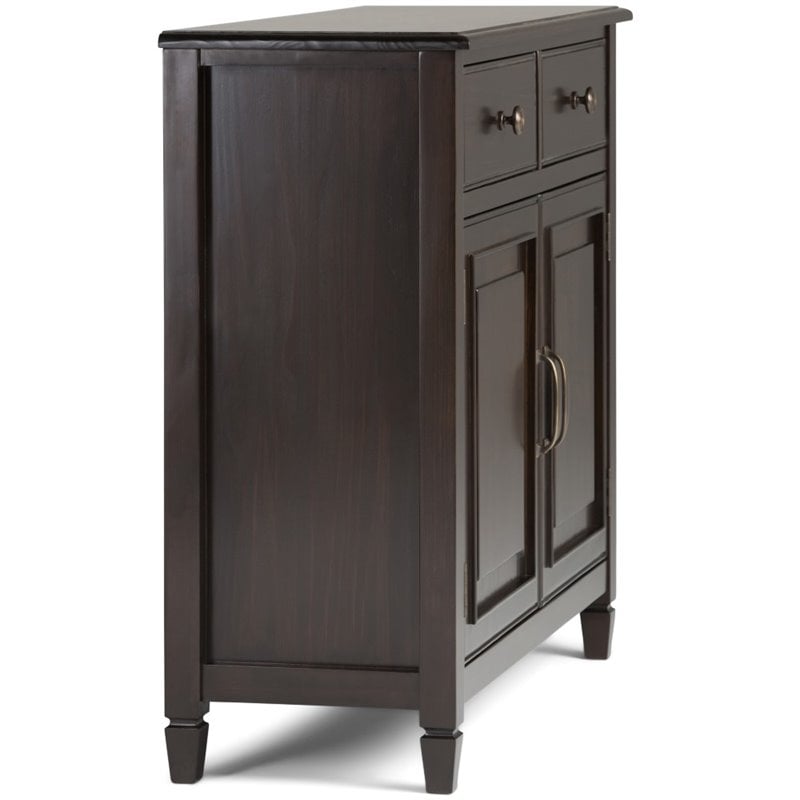 Pemberly Row Pine Wood Entryway Storage Cabinet in Chestnut Brown 40