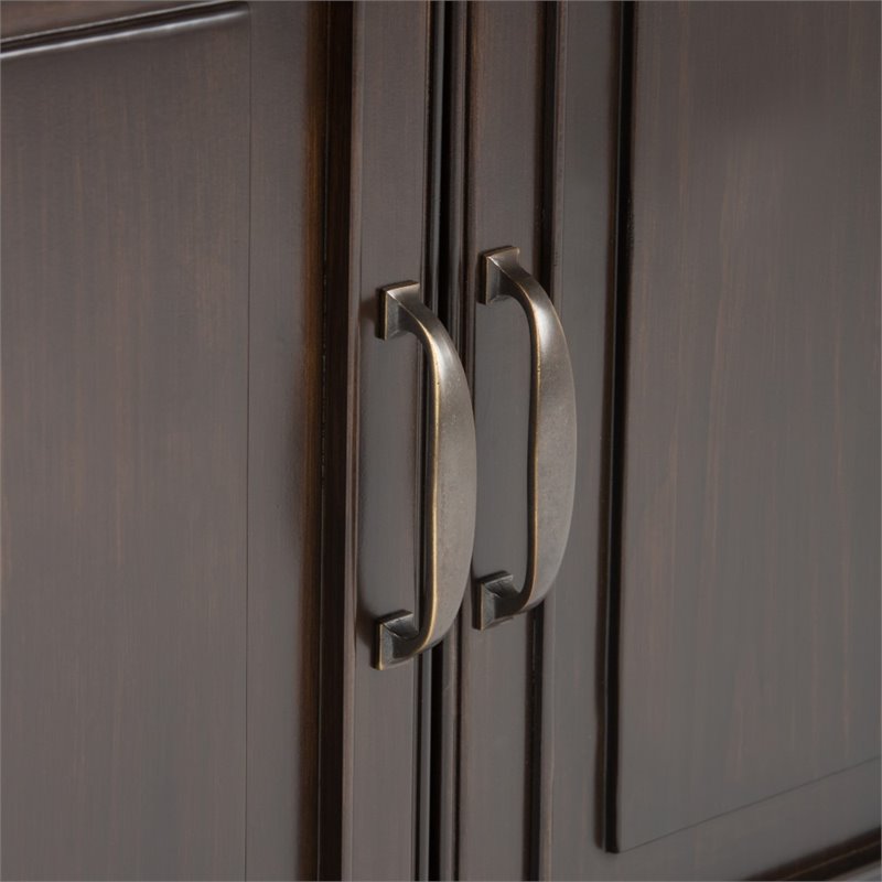 Pemberly Row Pine Wood Entryway Storage Cabinet in Chestnut Brown 40