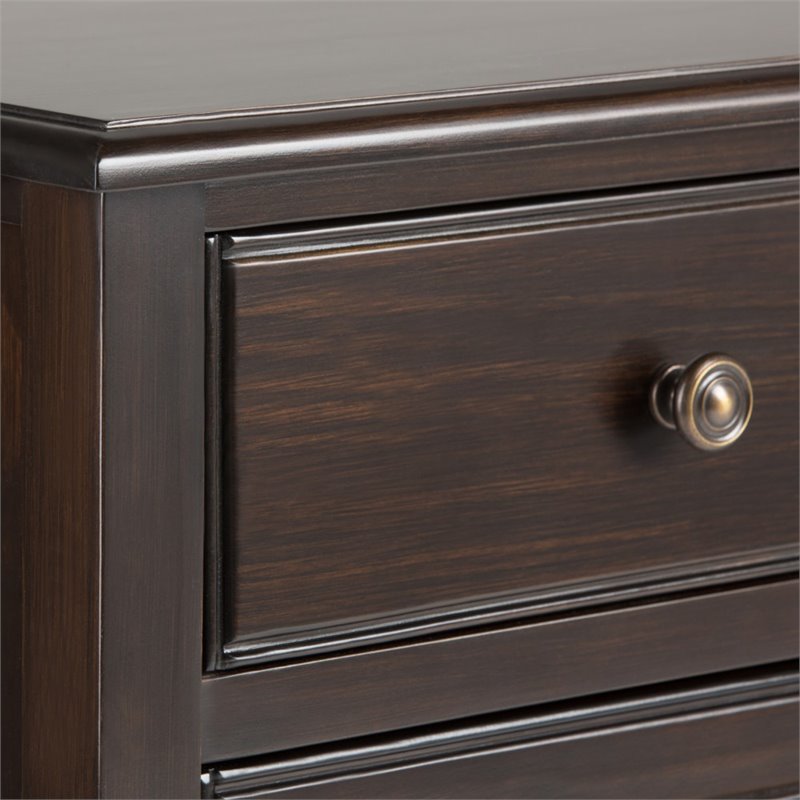 Pemberly Row Pine Wood Entryway Storage Cabinet in Chestnut Brown 40