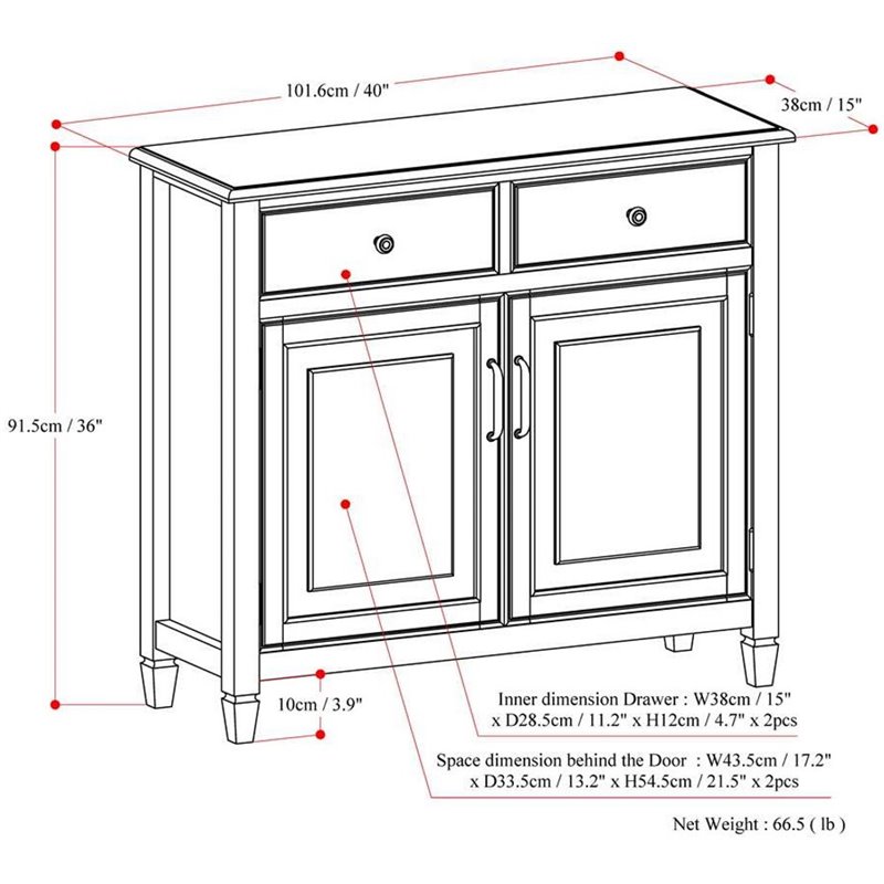 Pemberly Row Pine Wood Entryway Storage Cabinet in Chestnut Brown 40