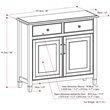 Pemberly Row Pine Wood Entryway Storage Cabinet in Chestnut Brown 40