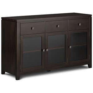 Pemberly Row 54&quot Solid Wood Sideboard Buffet with Storage in Mahogany