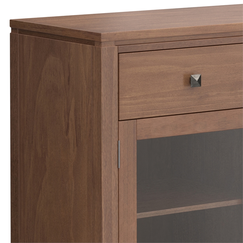 Pemberly Row 54 in Wide Sideboard Buffet in Saddle Brown Solid Wood