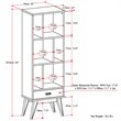 Pemberly Row 64 in Modern Bookcase with Storage in Teak Brown Hardwood