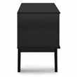 Pemberly Row Mid Century TV Media Stand with Shelves in Black