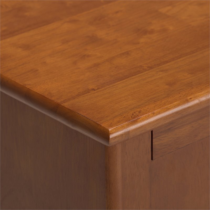 Pemberly Row Solid Wood 60 in Modern TV Stand in Teak Brown