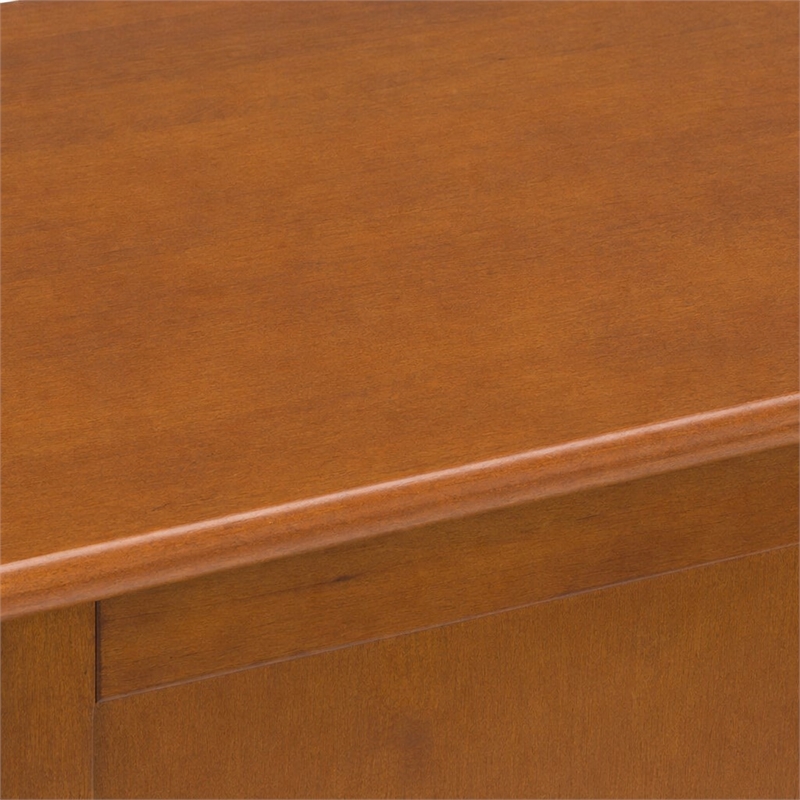Pemberly Row Solid Wood 60 in Modern TV Stand in Teak Brown