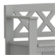 Pemberly Row 48 Inch Transitional Entryway Bench with Storage in Fog Gray