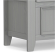 Pemberly Row 48 Inch Transitional Entryway Bench with Storage in Fog Gray