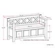 Pemberly Row 48 Inch Transitional Entryway Bench with Storage in Fog Gray