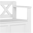 Pemberly Row 36 in Solid Wood Transitional Entryway Bench with Storage in White