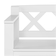 Pemberly Row 36 in Solid Wood Transitional Entryway Bench with Storage in White