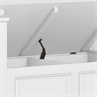 Pemberly Row 36 in Solid Wood Transitional Entryway Bench with Storage in White
