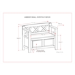 Pemberly Row 36 in Solid Wood Transitional Entryway Bench with Storage in White