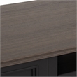 Pemberly Row 72-Inch Solid Wood TV Stand in Black/Smoky Brown