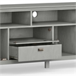 Pemberly Row Solid Wood 72 in Contemporary TV Stand in Fog Gray