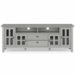 Pemberly Row Solid Wood 72 in Contemporary TV Stand in Fog Gray