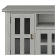 Pemberly Row Solid Wood 72 in Contemporary TV Stand in Fog Gray