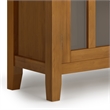 Pemberly Row Solid Wood 30 in Low Storage Cabinet in Honey Brown