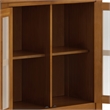 Pemberly Row Solid Wood 30 in Low Storage Cabinet in Honey Brown