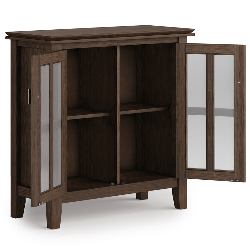 Pemberly Row 30 in Wide Low Storage Cabinet in Farmhouse Brown Pine