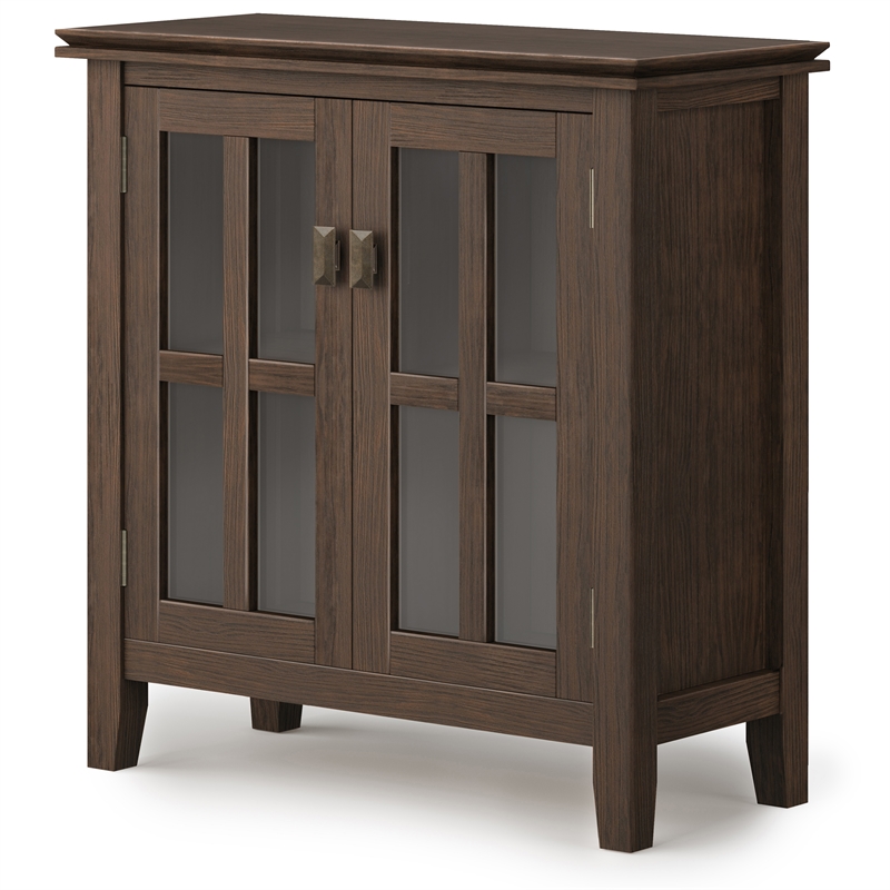 Pemberly Row 30 in Wide Low Storage Cabinet in Farmhouse Brown Pine