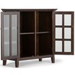 Pemberly Row 2-Door Low Cabinet in Brunette Brown Solid Wood
