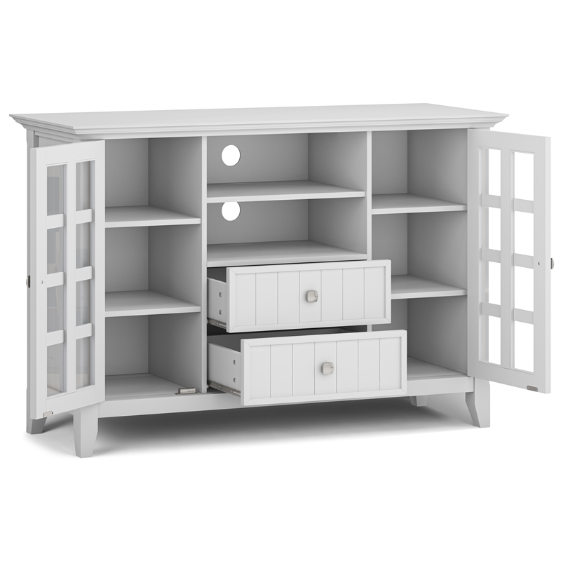 Pemberly Row Rustic Solid Wood TV Media Stand for TVs Up to 55