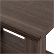 Pemberly Row Wood Narrow Side Table with 2 Shelves in Farmhouse Brown