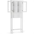 Pemberly Row Over-The-Toilet Bath Cabinet with Adjustable Shelves in White