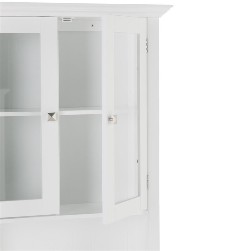Pemberly Row Over-The-Toilet Bath Cabinet with Adjustable Shelves in White