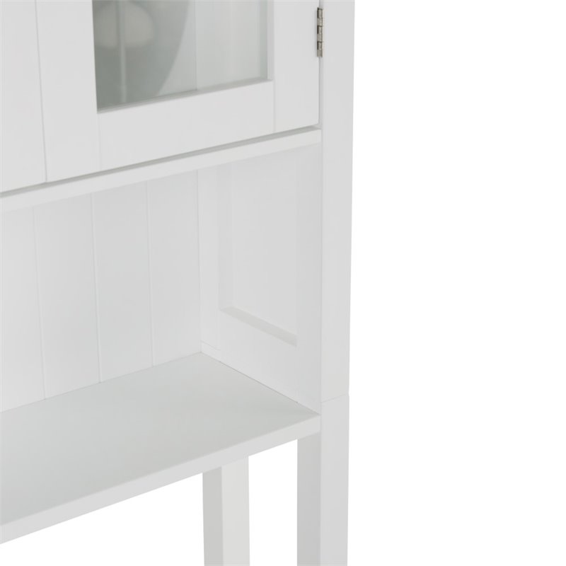 Pemberly Row Over-The-Toilet Bath Cabinet with Adjustable Shelves in White