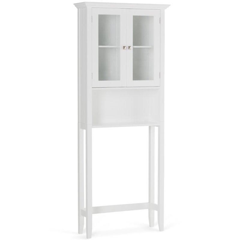 Pemberly Row Over-The-Toilet Bath Cabinet with Adjustable Shelves in White