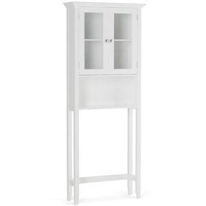Pemberly Row Over-The-Toilet Bath Cabinet with Adjustable Shelves in White