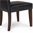Pemberly Row 9 Pc Dining Set with Parson Chairs in Black Faux Leather