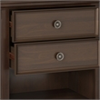 Pemberly Row Transitional Solid Wood Bedside Table in Natural Aged Brown